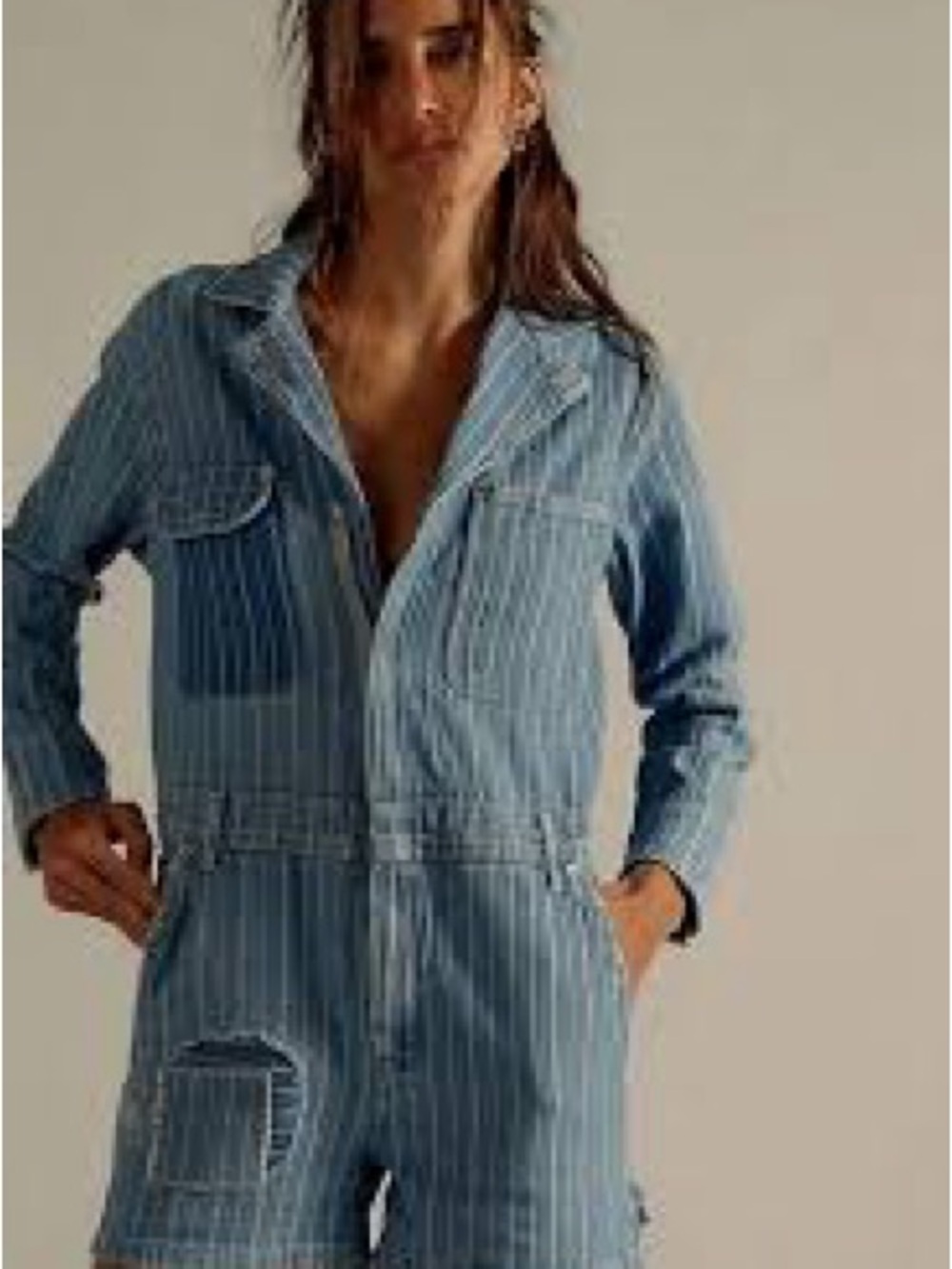Free People Downtown Denim Coveralls - Picture 2 of 10